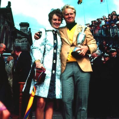 Barbara and Jack Nicklaus at the 1970 British Open
