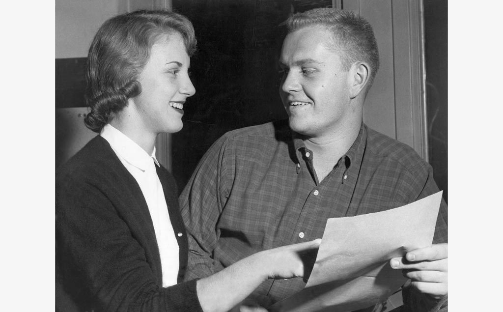 Barbara Bash and Jack Nicklaus at college in 1960